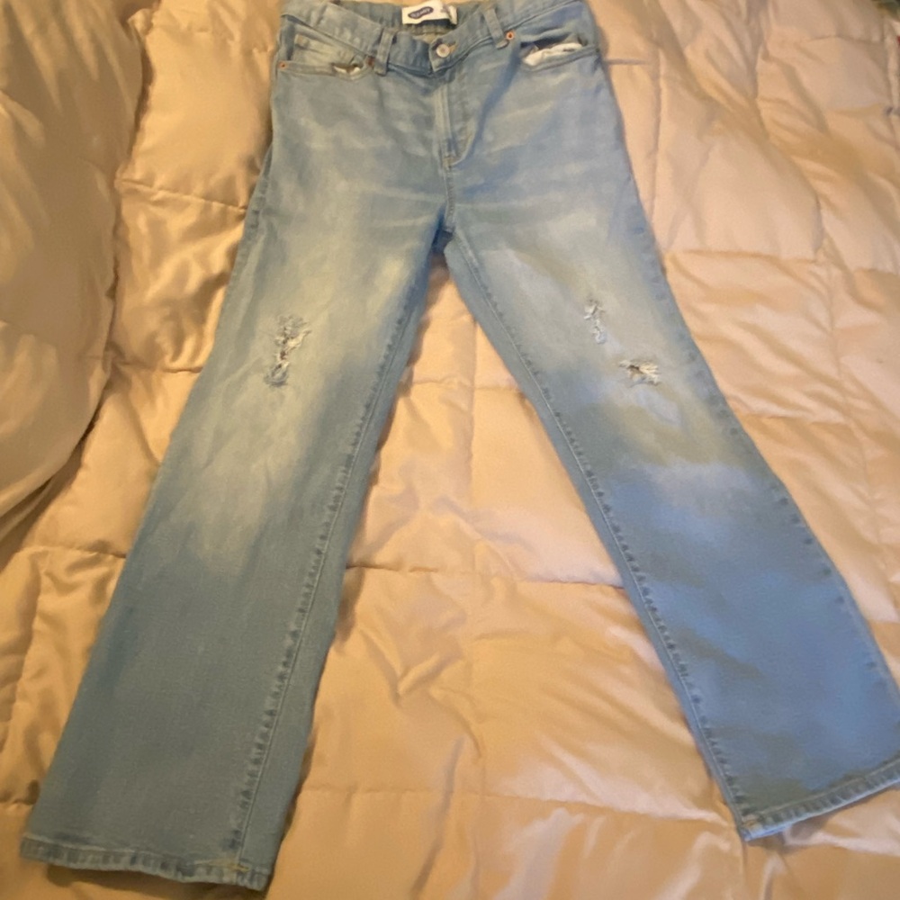 Old Navy Light Blue Straight Leg Jeans